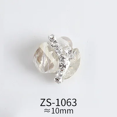 5 pçs pilha de cristal diamante jóias elegância bonito beleza branco rosa verde strass espumante zircão arte do prego encantos decoração