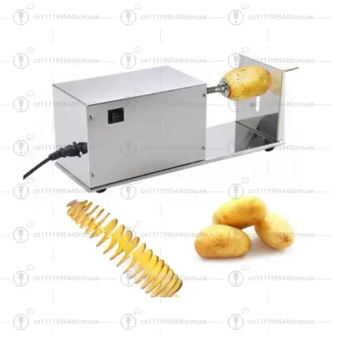 Multifunctional potato tower machine Electric spiral potato chip cutter Durable rotary potato machine