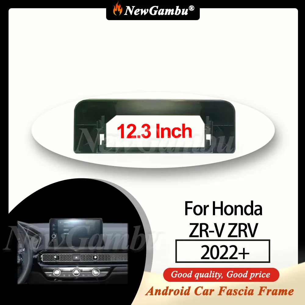 

NewGambu 12.3 inch Car Fascia Frame For Honda ZR-V ZRV 2022+ Frame No Cable Screen Android Dash Panel Frame Fascias