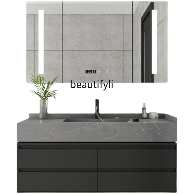 Stone Plate Hot Bend Whole Washbin Bathroom Bathroom Cabinet Combination Washstand Wash Basin Bathroom