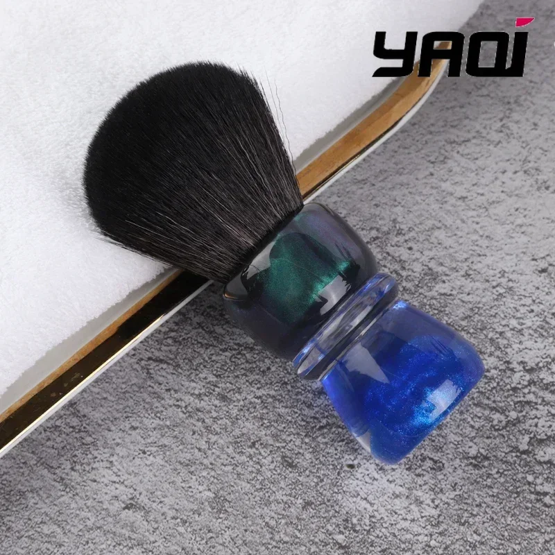 YAQI 2026 OCEAN Shaving Brush 28mm Synthetic Hair Resin Handle Men Wet Shaving Brush Collectibles Birthday Gift For Boyfriend