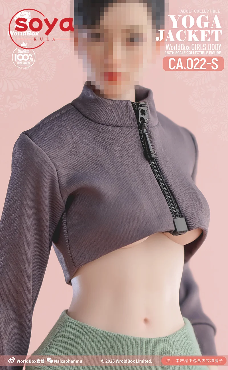 Worldbox CA022 1/6 مقياس تمتد اليوغا السراويل العليا الملابس نموذج صالح 12 ''أنثى الجندي عمل الشكل دمى الجسم #5
