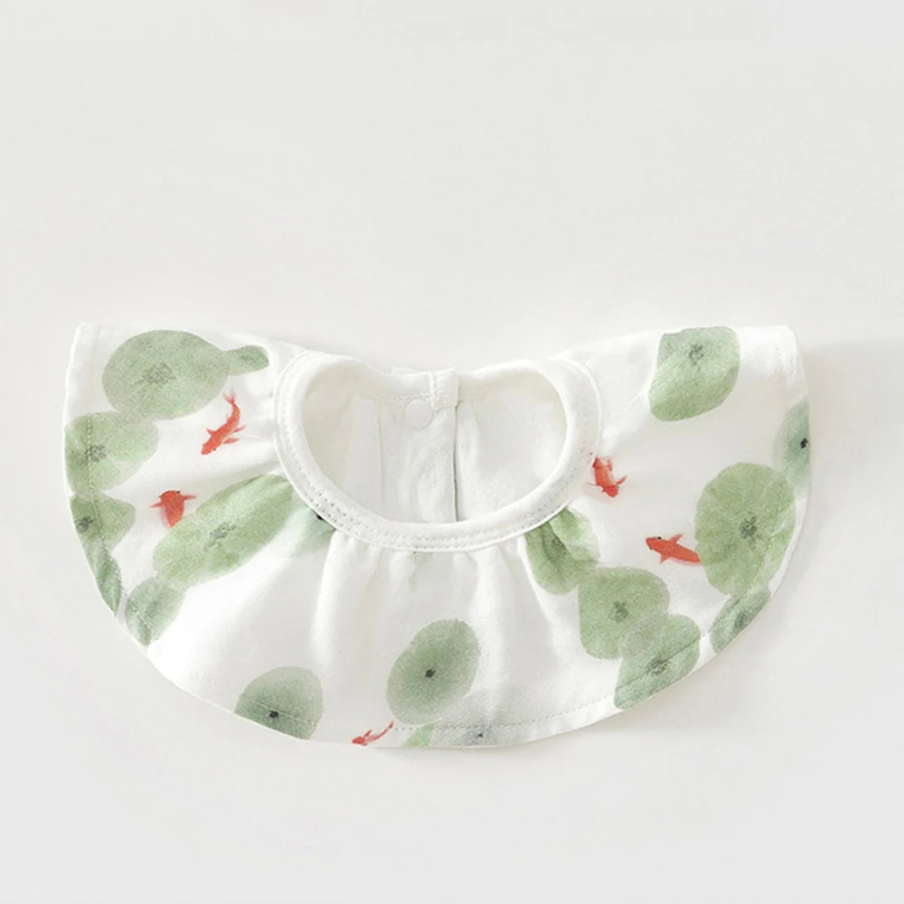 

Baby Bibs Gauze Round Neck Rotatable Infant Feeding Burp Cloth Saliva Towel Newborn Drool Bibs Teething Burp Cloth