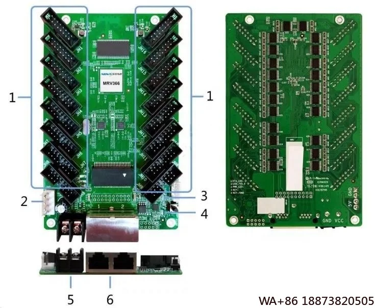 شاشة LED من المصنع مباشرة لوحة تحكم شعبية بطاقة الاستقبال Novastar MRV366 512x256 بكسل ماكس في الهواء الطلق بالسعة
