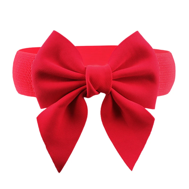 Frauen Big Bow Bund elastisch breit Stretch Hüftgurt neue Designer Gürtel Gurte für Mädchen Kleidung Accessoires Lady Kleid Gürtel