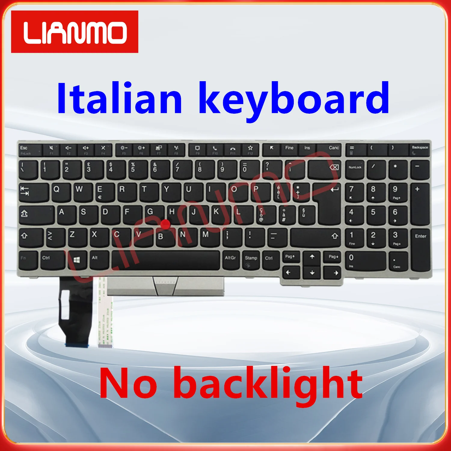 Teclado de portátil italiano adecuado para Lenovo ThinkPad T15 Gen1 Gen2 P15S Gen1 Gen2 teclado negro plateado