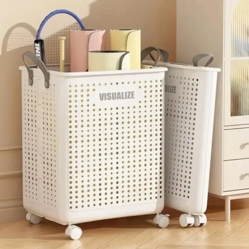 Foldable Clothes Storage Basket Strong Load-bearing Capacity Large Volume Breathable Bathroom Storage Organizer Home Accessories