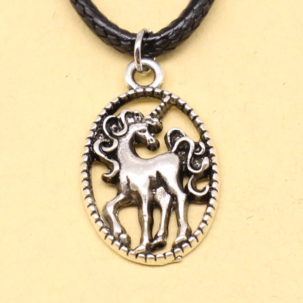 1 Piece 15x24mm Unicorn Necklace Women Male Jewelry