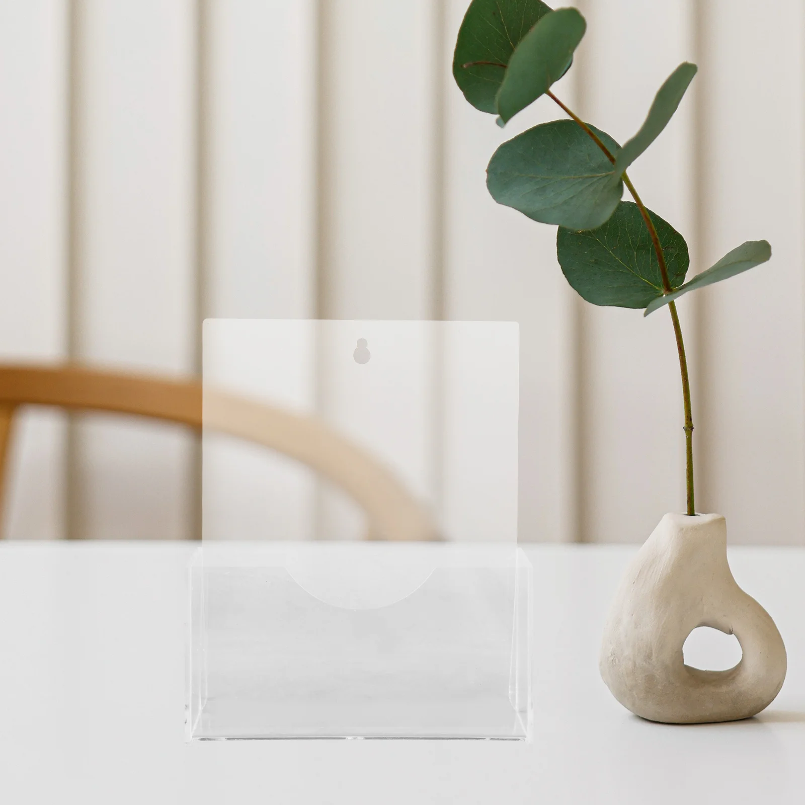 

Acrylic Display Stand Brochure Organizer Desktop Document Holder Material Clear