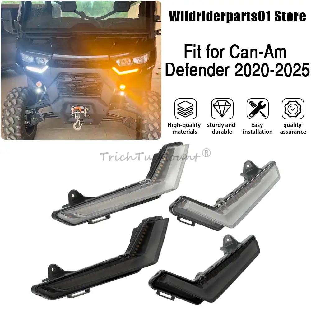 

Для Can-Am Commander Max 2021 2022 2023 2024 2025 ATV 12 В светодиодные указатели поворота передний DRL указатель поворота левая и правая часть