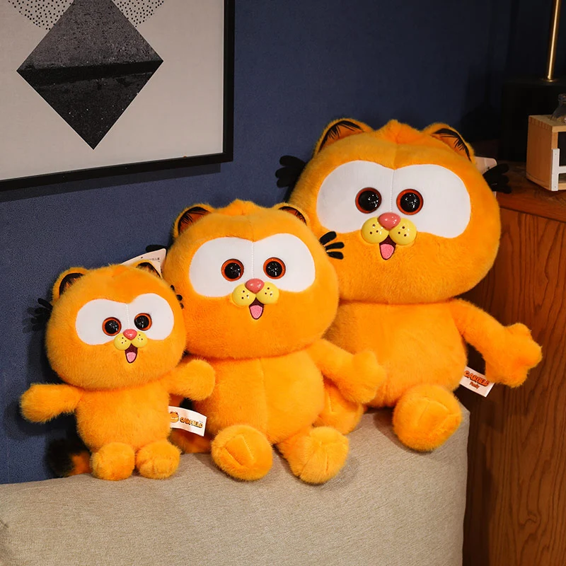 Miniso Garfield gatitos juguete de Peluche divertido perezoso gato de jengibre muñeco de Peluche Anime gatito Peluche Garfield Animal sofá cojín regalo de Navidad