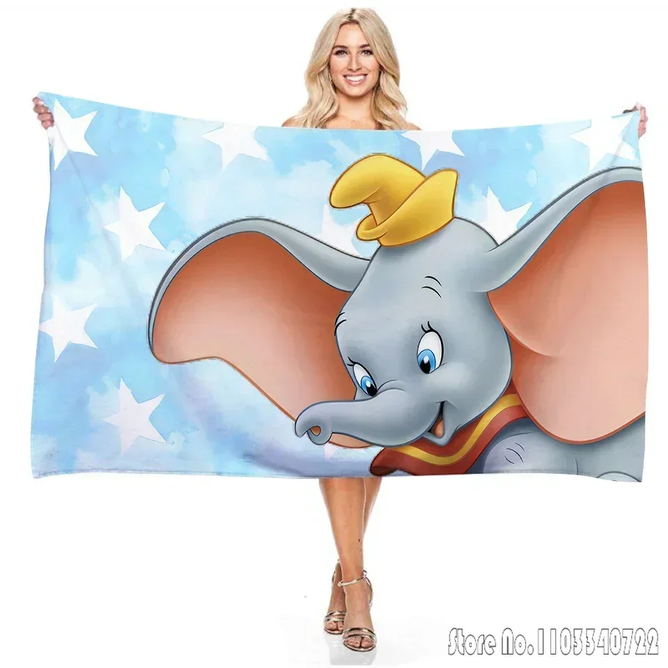 Disney Winnie Bear The Pooh and Tigger Dumbo Bath Towels Microfiber Beach Swimming Towel Decor for Kids Gift 75x150cm