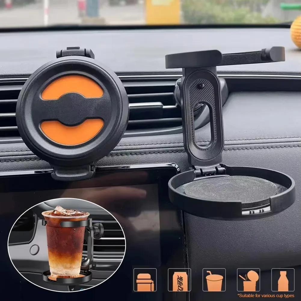 

Car Cup Holder Air Vent Outlet Drink Bottle Holder Bottle Holder Auto Interior Accessories Foldable Beverage Ashtray Mount Stand