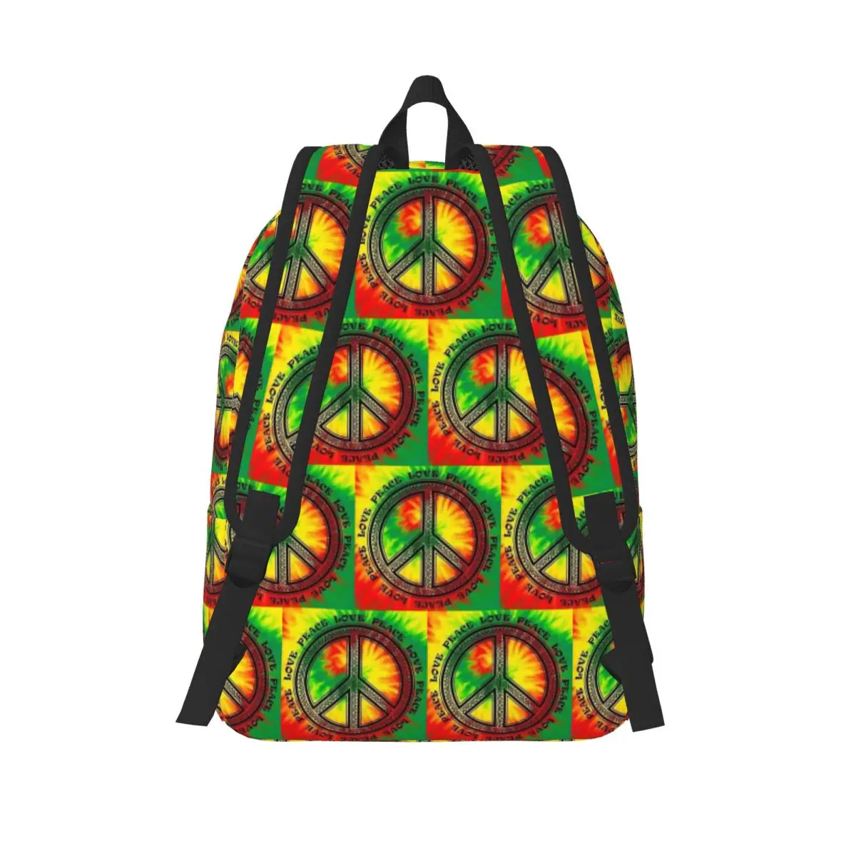 Rasta Colors Student Backpack School Bag Hiking Travel Daypack for Boys Girls Fashion Bookbag Shoulder Bags