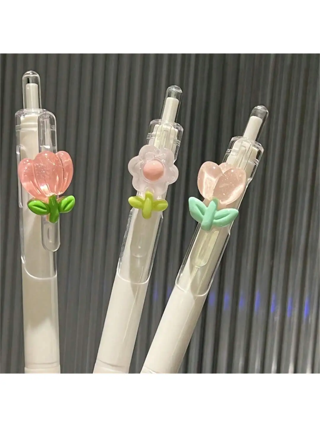 Bolígrafos de secado rápido con flores bonitas, papelería para estudiantes de punta fina, regalo para la vuelta al colegio, 1/5/10 Uds.