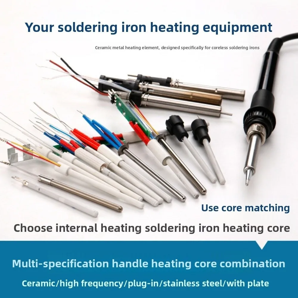 

50W 24V 936 Heating Element High-frequency 969A 203H High-power Ceramic Heater Core 4-wire Adapter Heating Wire Tool