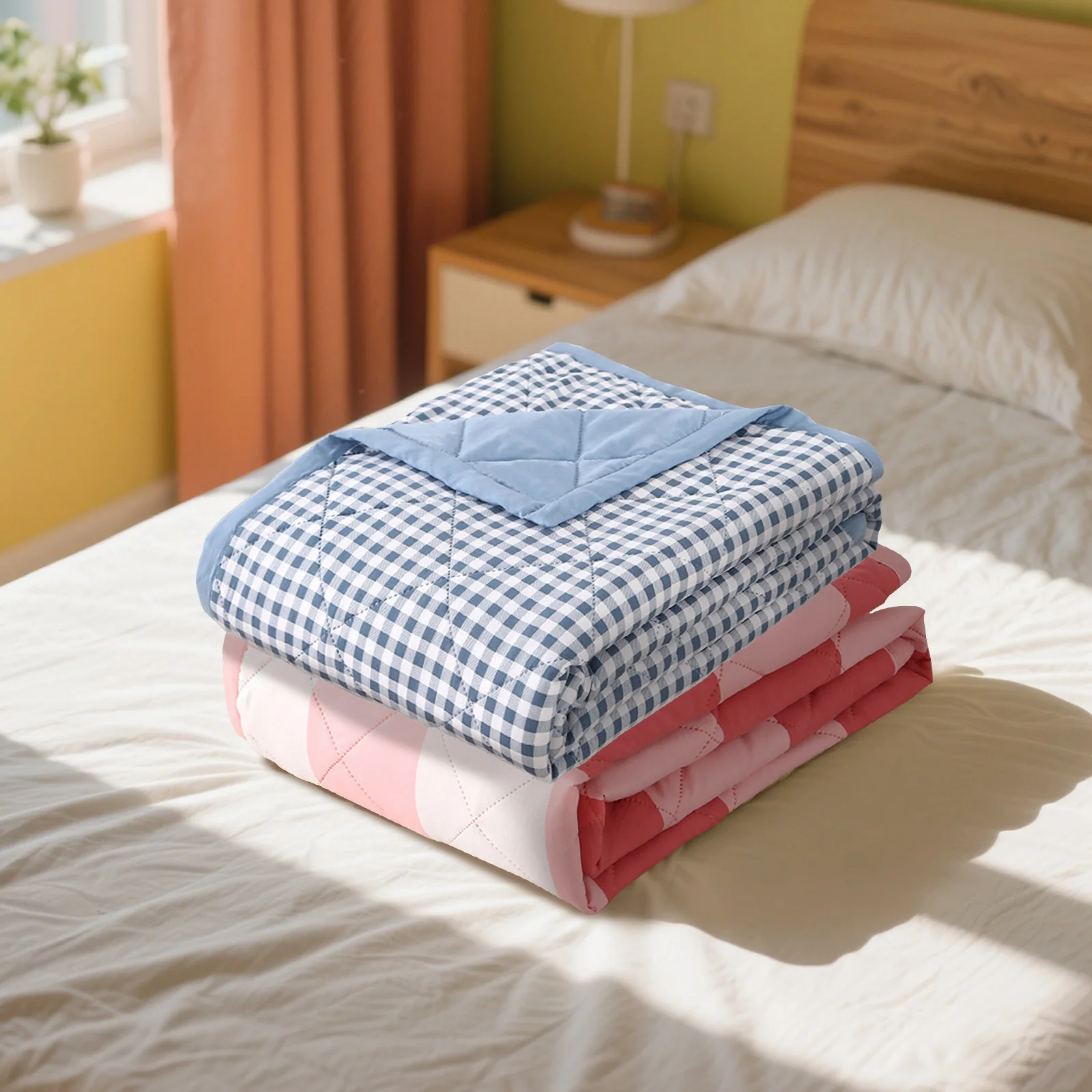 Spring Summer Soft Blankets Home Air-Conditioned Comfortable Blankets Machine Washable Single Double Quilt Blanket ﻿