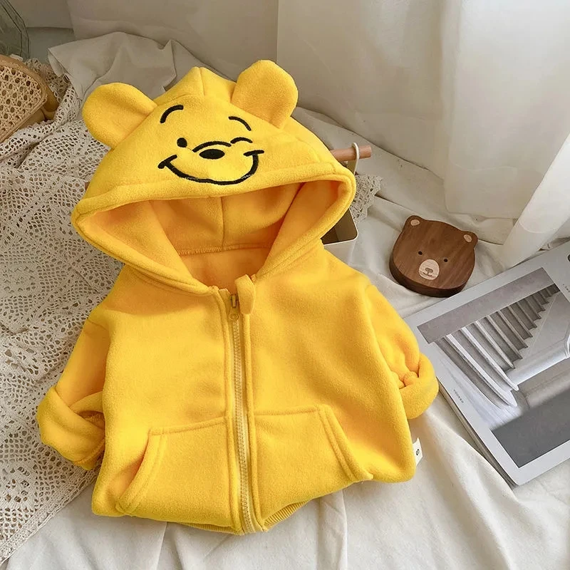 0-6Y Children\'s Clothing 2023 Spring and Autumn New Girls Baby Hooded Coat Children\'s Polar Fleece Top Boy Casual Jacket