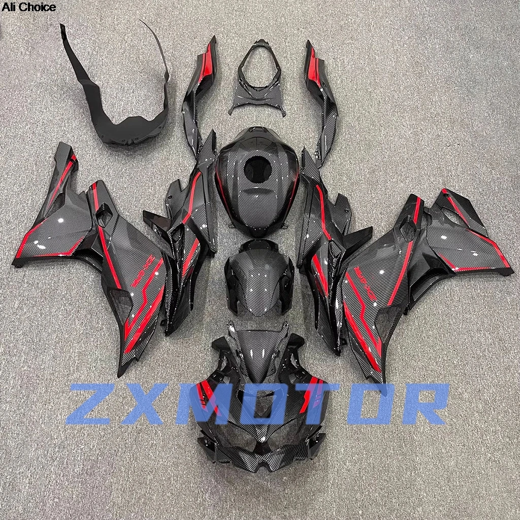 Complete set Fairings ZX4R 2019 2020 2021 2022 2023 2024 Carbon Fibre Plastic Kit Covers Fairing Set for KAWASAKI ZX-4R 19-24