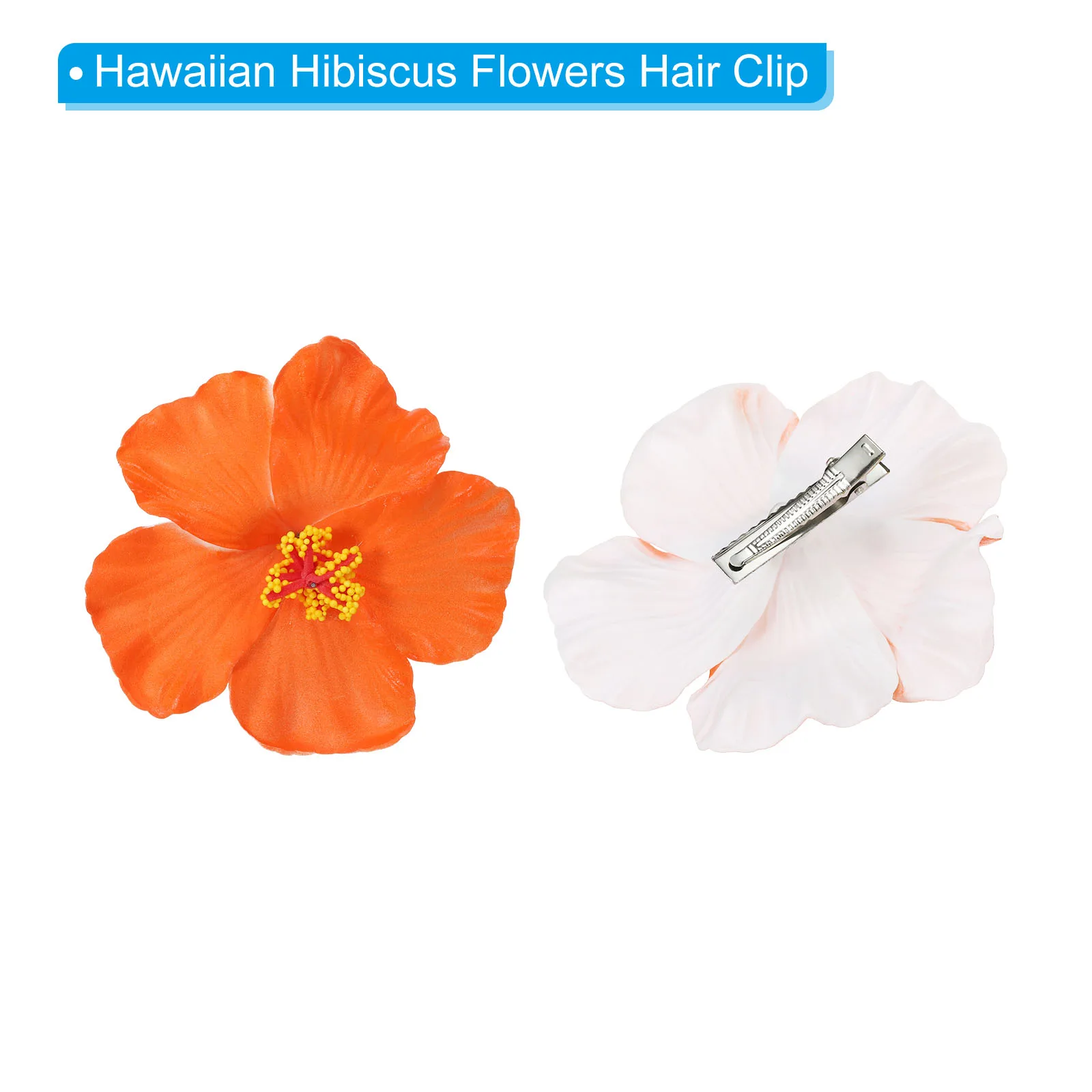 10 Pack Hawaiian Hibiscus Flowers Artificial Flowers Hair Clip DIY Foam Hibiscus Flower for Tabletop Decoration Party Favors
