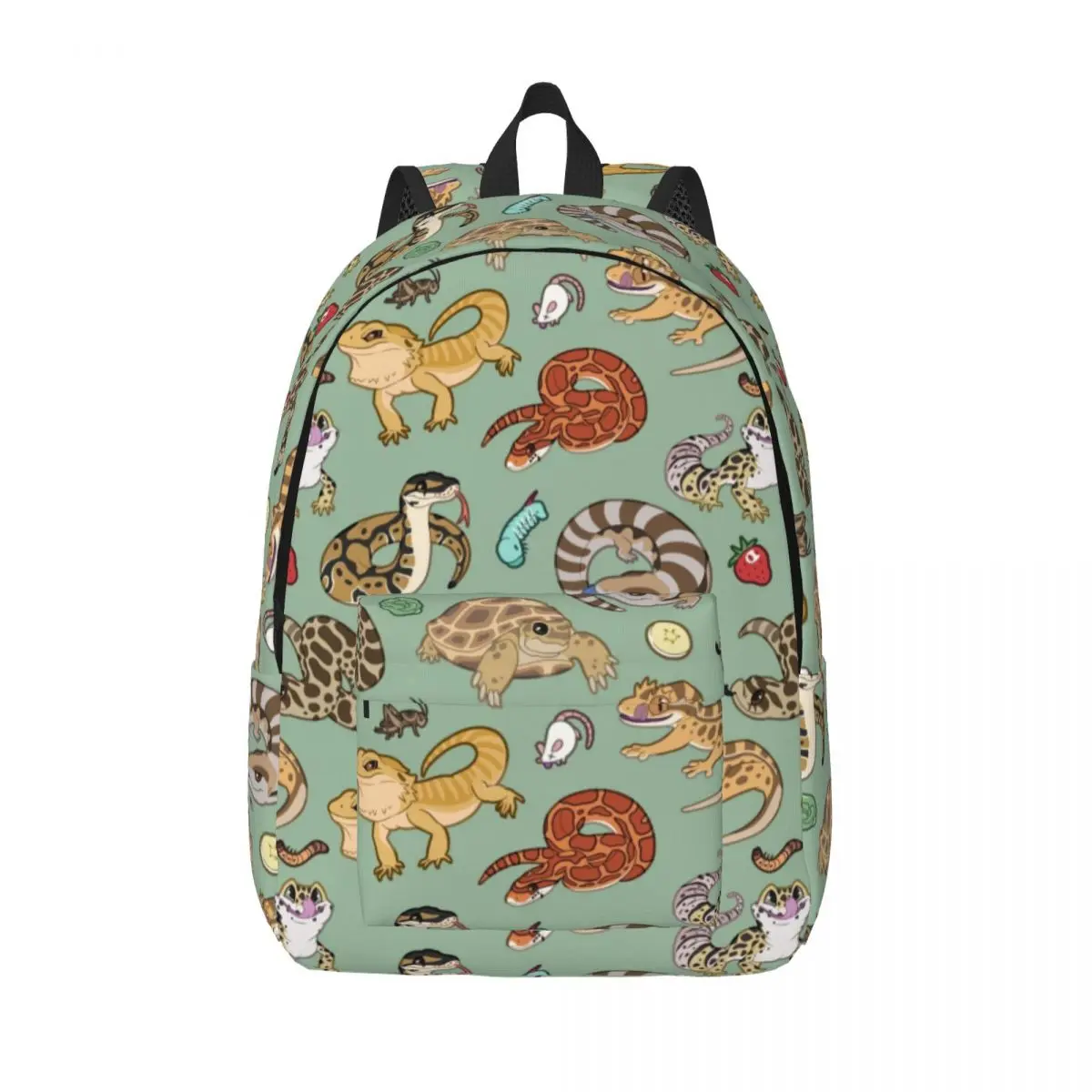 

Reptile Pets Pattern Backpack Youth Animal Print Backpacks Polyester Novelty High School Bags Outdoor Style Custom Rucksack