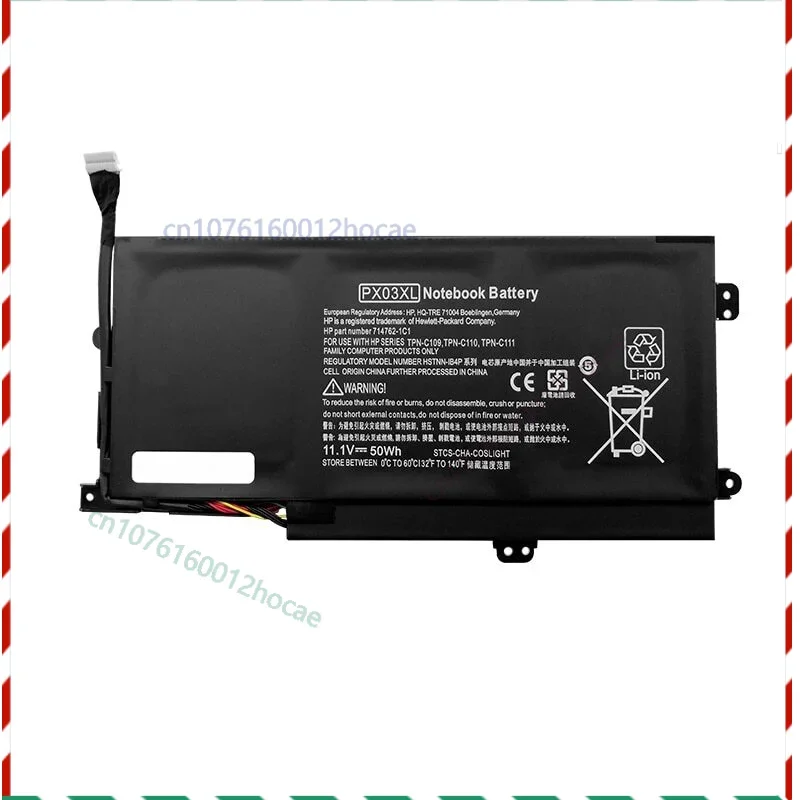 

Аккумулятор для ноутбука HP PX03XL HSTNN-IB4P Envy 14, Envy TouchSmart 14 11,1 В 50WClippers