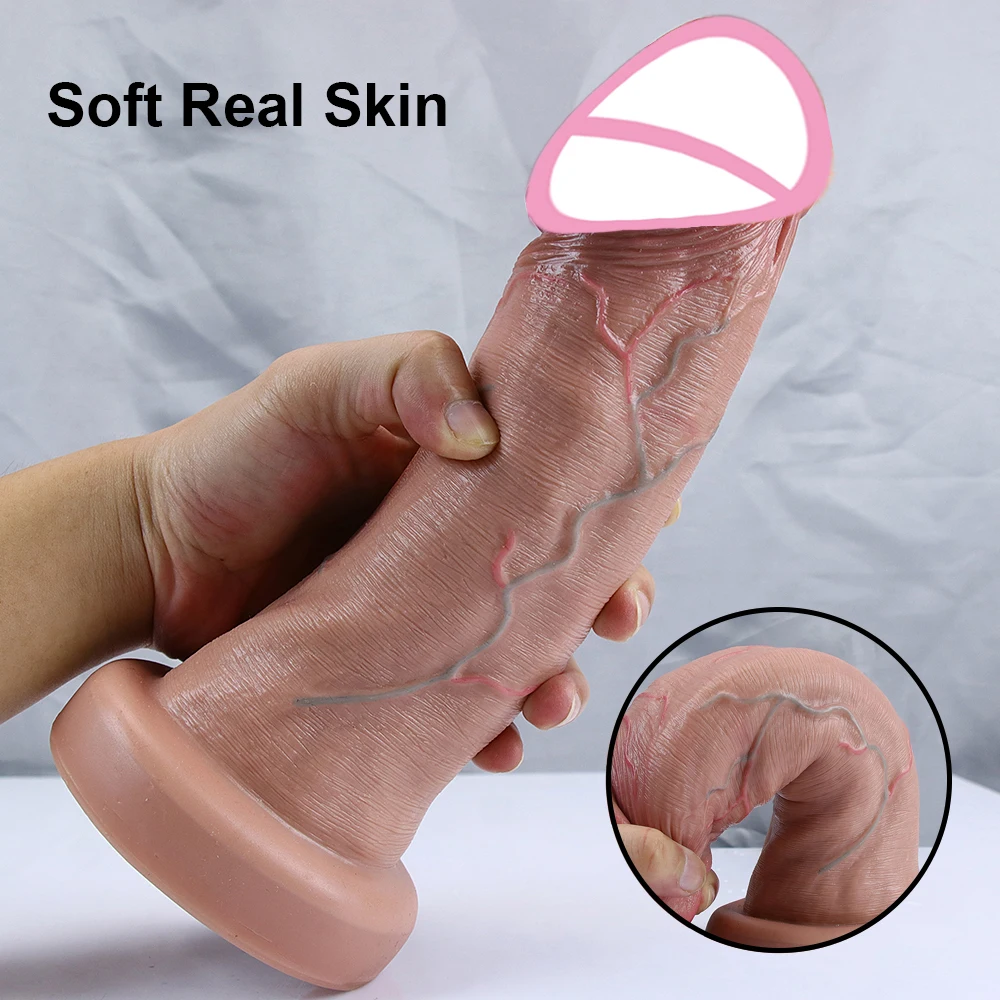 New 7.5cm Big Glans Penis Realistic Dildo Huge Anal Plug Suction Cup Adult Strapon Sex Toys For Woman Vagina Orgasm Masturbation