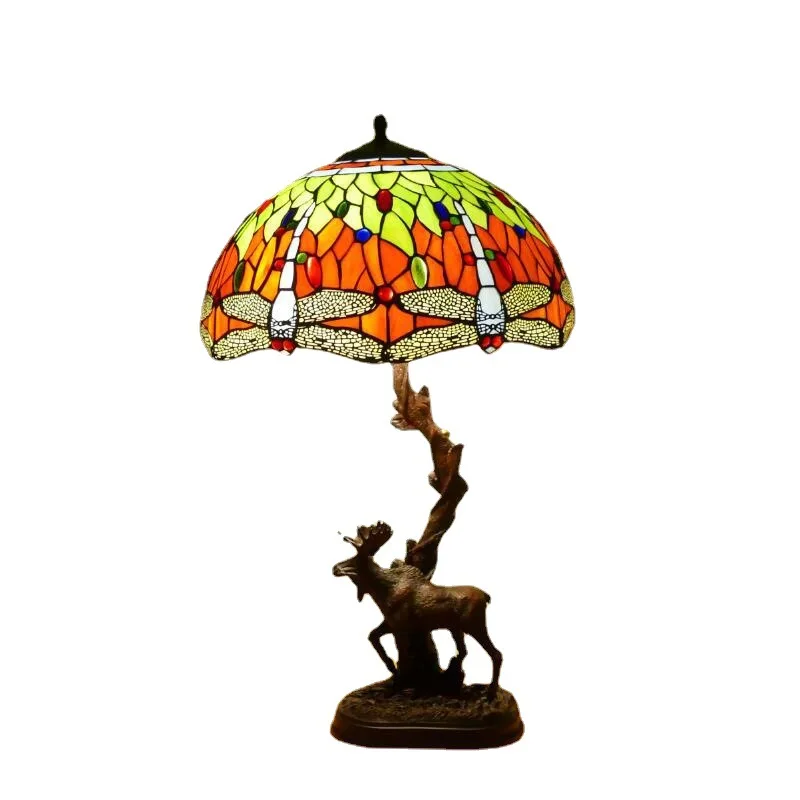 

New base desk lamp, American retro villa study bedroom