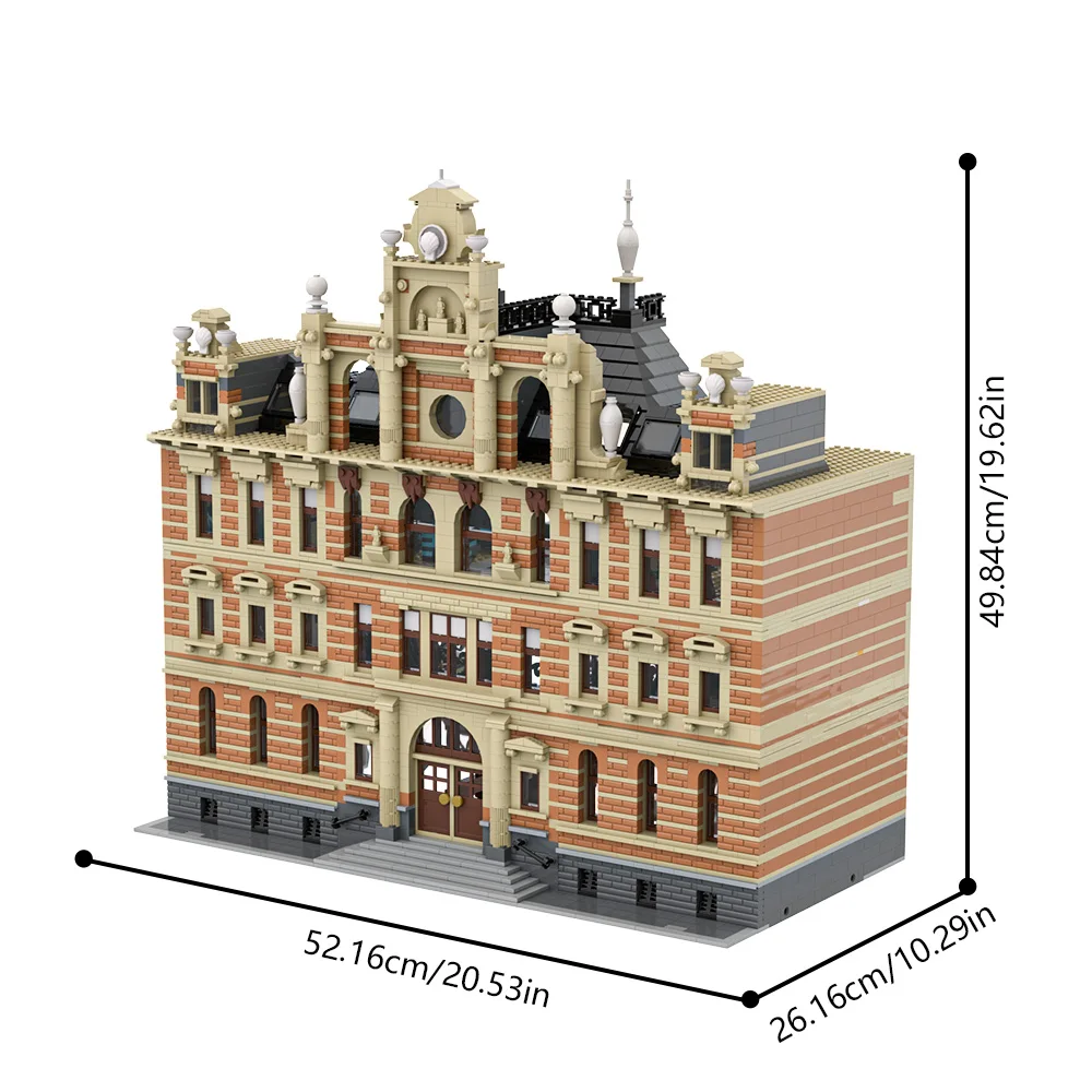 MOC 암스테르담 Droogbak 빌딩 블록 모듈형 벽돌 모델 장난감 Gfit
