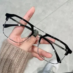 Luxury Brand Square Black Frame Myopia Glasses Anti-blue Light Women Men Near Sight Eyeglasses Unisex Goggles Diopters 0 To -6.0