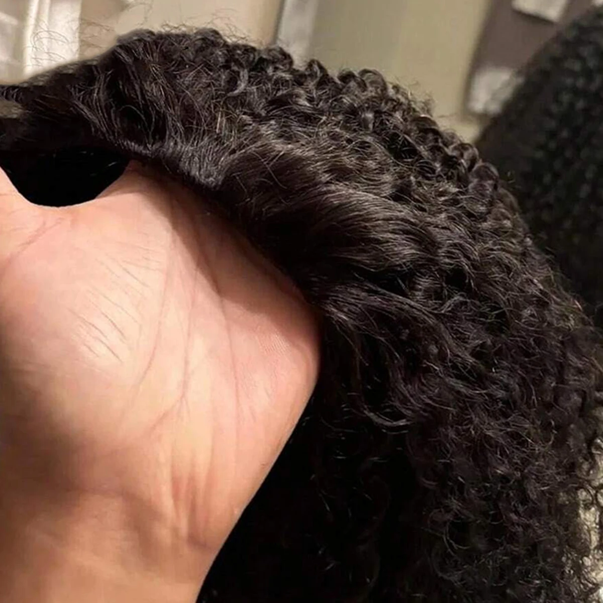 

Half Wig Kinky Curly Adjustable Drawstring Wigs Cap Glueless Wigs 200% Density Afro Kinky Curly Natural Black Natural Hairline