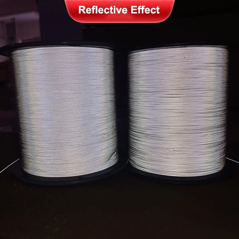 Reflective Fabric Silk Reflective Knitting Thread for Weaving Webbing DIY Clothing Reflection Material for Safety Product