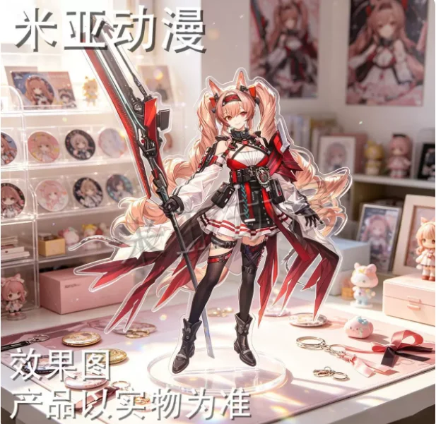 Anime Doujin Stand Figure Arknights Angelina the Mellow Wish Acrylic Model Plate Cosplay Collection Desktop Decor Gifts XTRJ