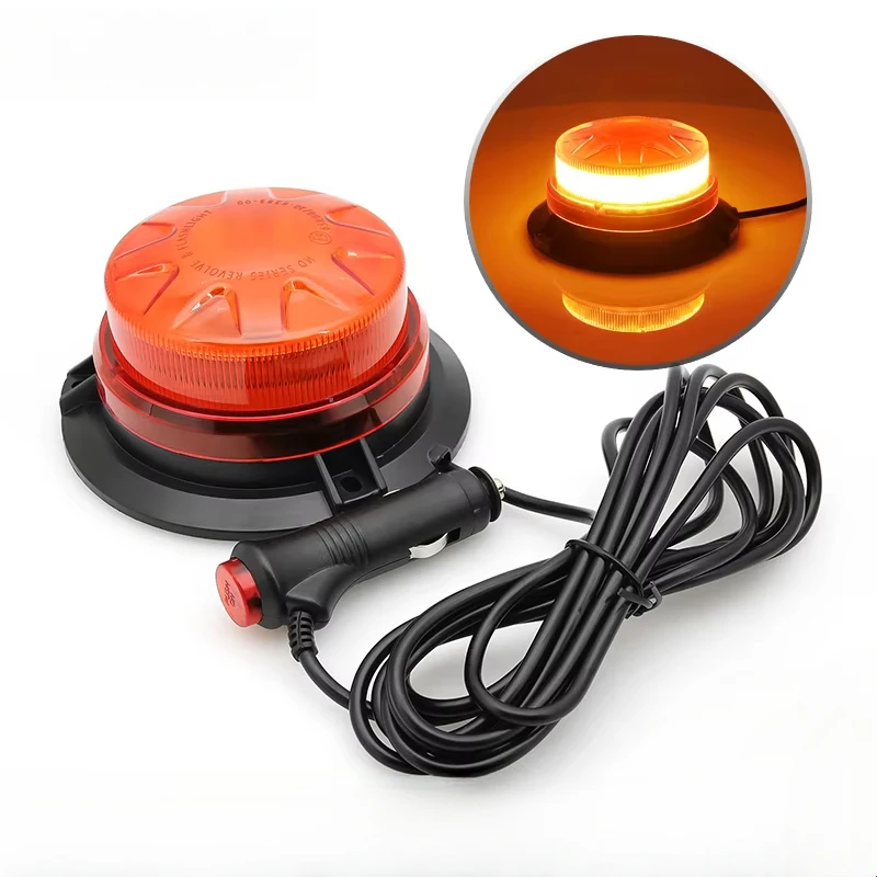 

Red LED Beacon Emergency Strobe Warning Flash Lights with Magnet For Trucks Cars Bus Forklift Ceiling Safety Signal Lamp 12V-24V