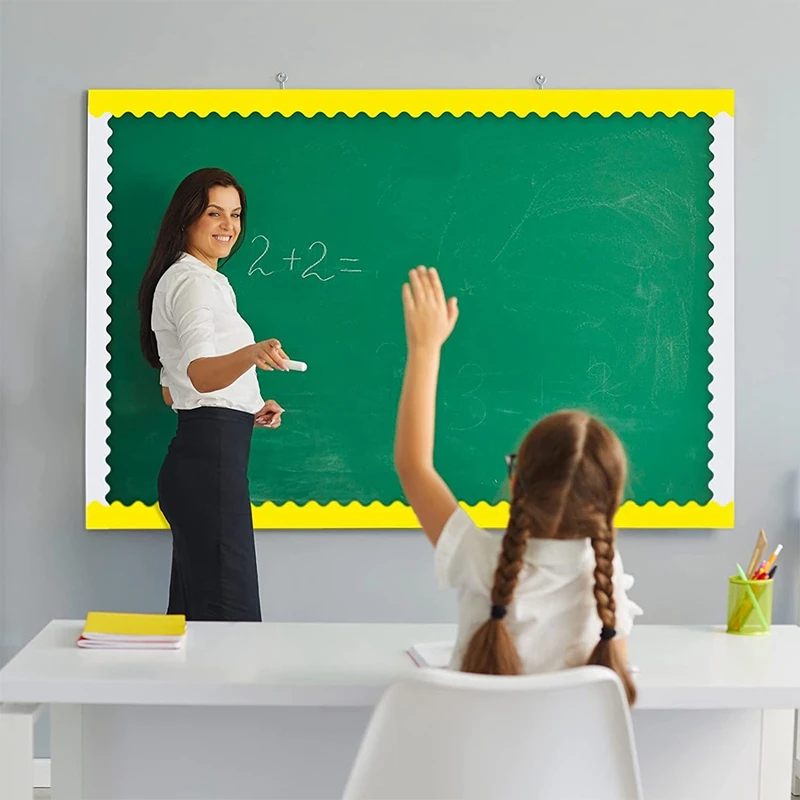 8 롤 감자 게시판 테두리 게시판 테두리, 교실 장식용 장식 테두리, 8 색