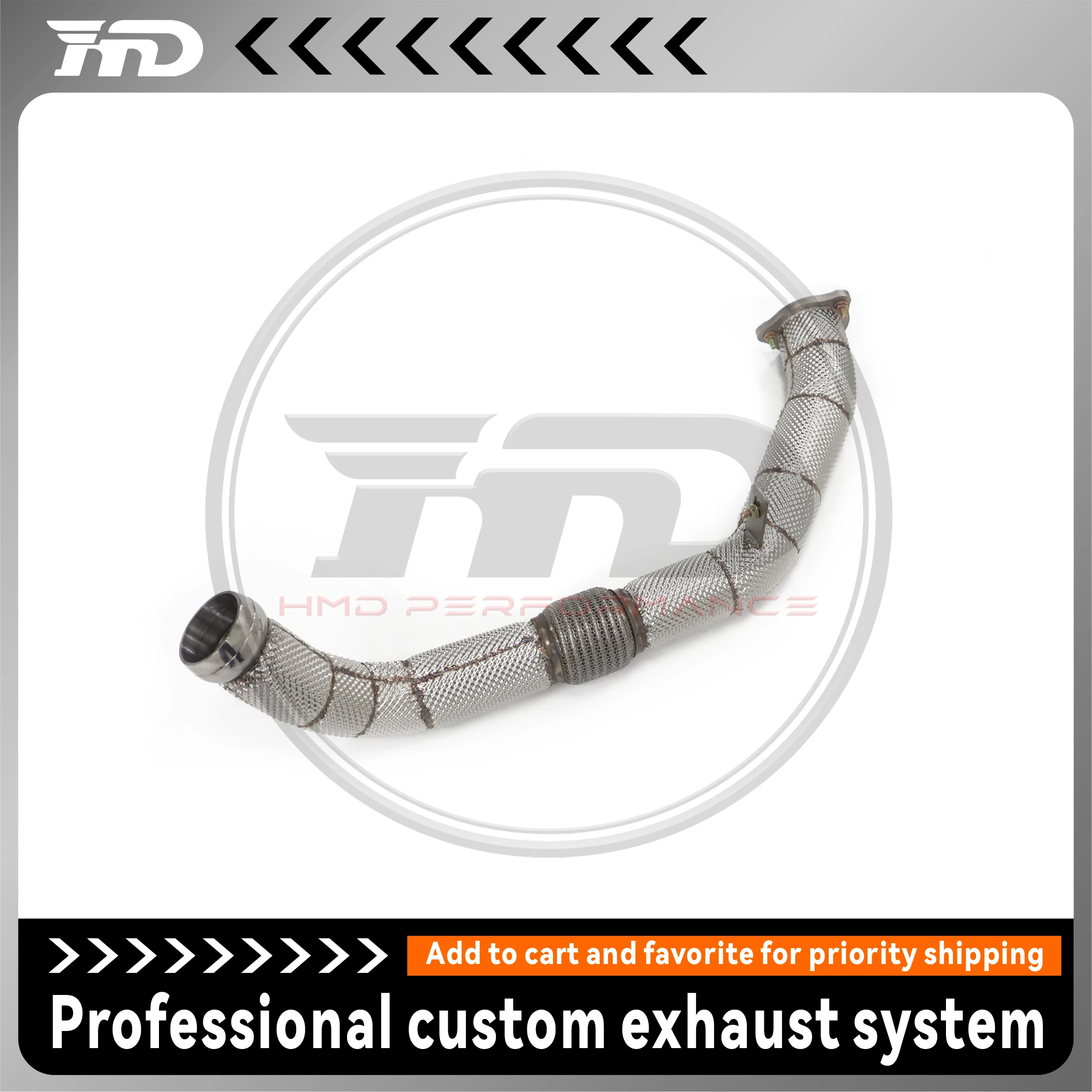 

HMD Exhaust System SS304 Performance Middle Pipe for Porsche panamera 971 3.0T With Heat Shield