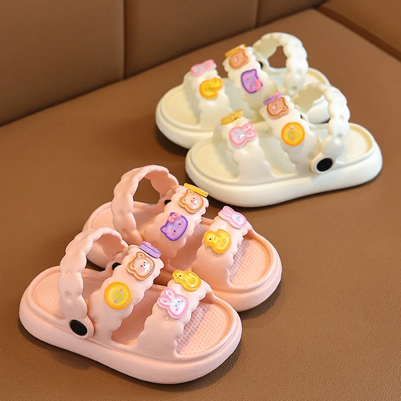 Kids sandals for girls summer boys girls baby little girls princess soft soled beach non-slip bath girls sandals