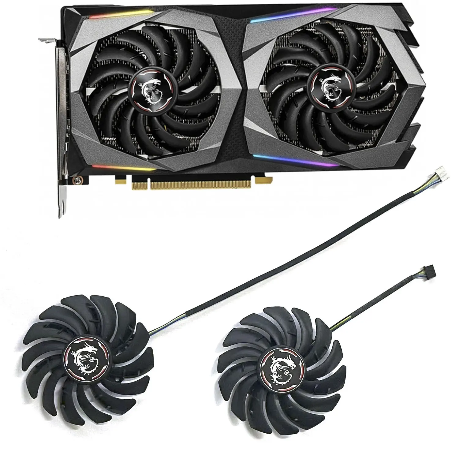 New 87MM 4PIN PLD09210S12HH RTX2060 GPU Graphics Card Fan for MSI GeForce RTX 2060 SUPER GAMING X Graphics Card Replacement Fan