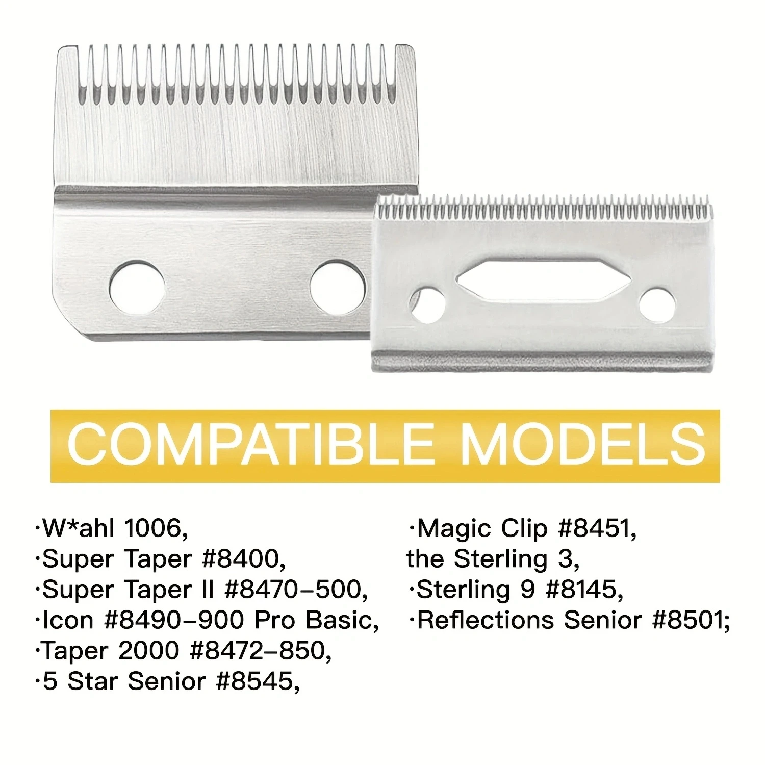Professional Hair Trimmer Replacement Blades for Wahl Clippers Wahl 5-Star Senior Magic Clip Compatible with 8400,8451,8501