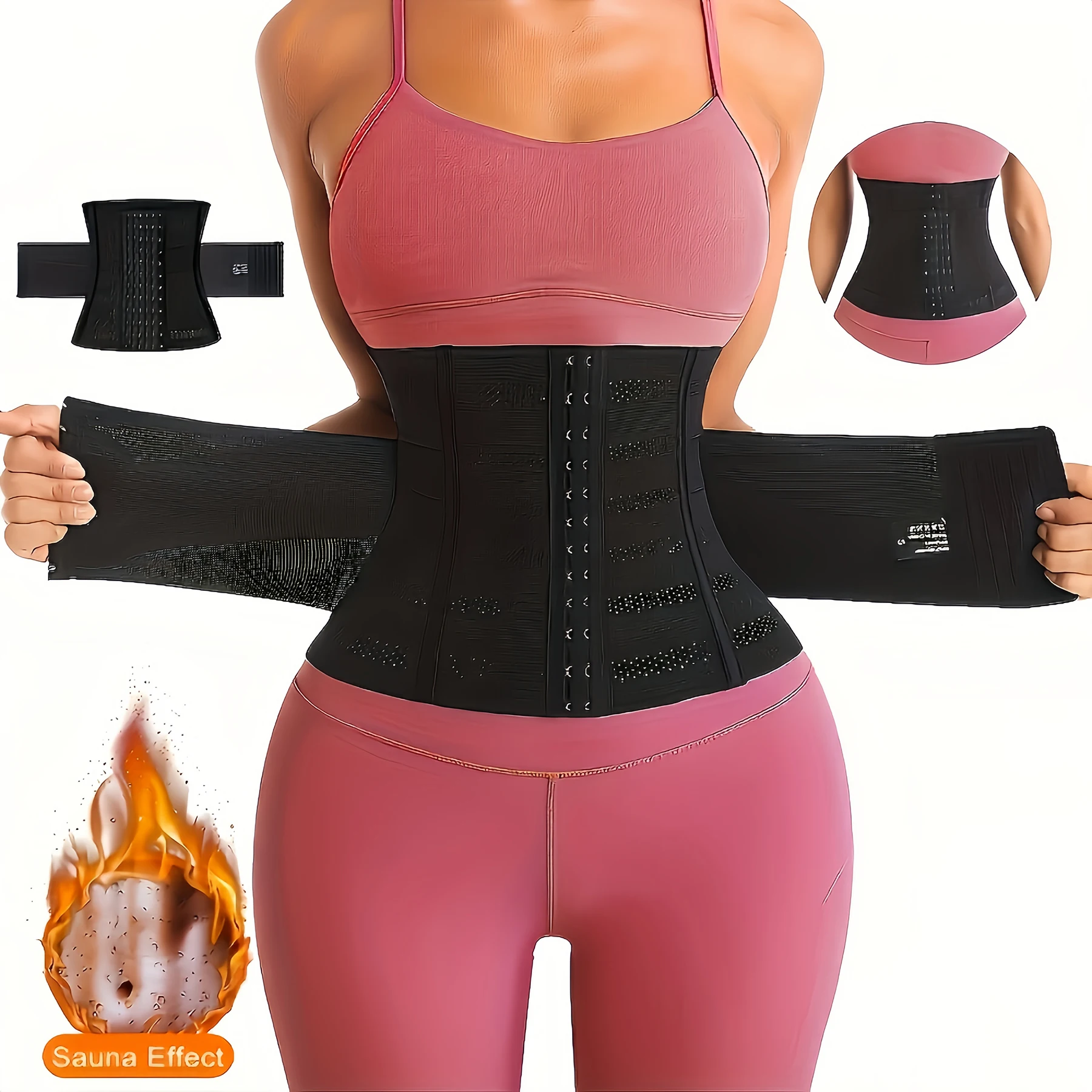 Waist Trainer for Women Underbust Waist Cincher Corset Tummy Control Sport Girdle Hourglass Body Shaper