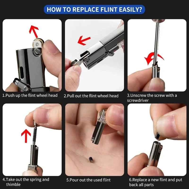 2026 Aomai Grinding Wheel Torch Windproof Butane Gass Lighter Blue Flame Visual Gas Chamber Locking Flame Men's Gift Lighter