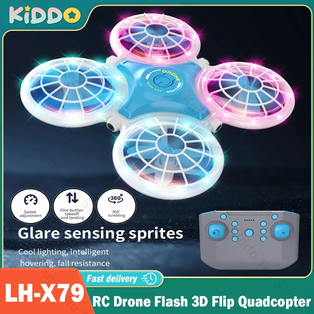 Mini RC Drone Flash 3D Flip Dron 2.4G Remote Control Helicopter Altitude Hold Rc Quadcopter Aircraft Kid Toys for Kids Christmas