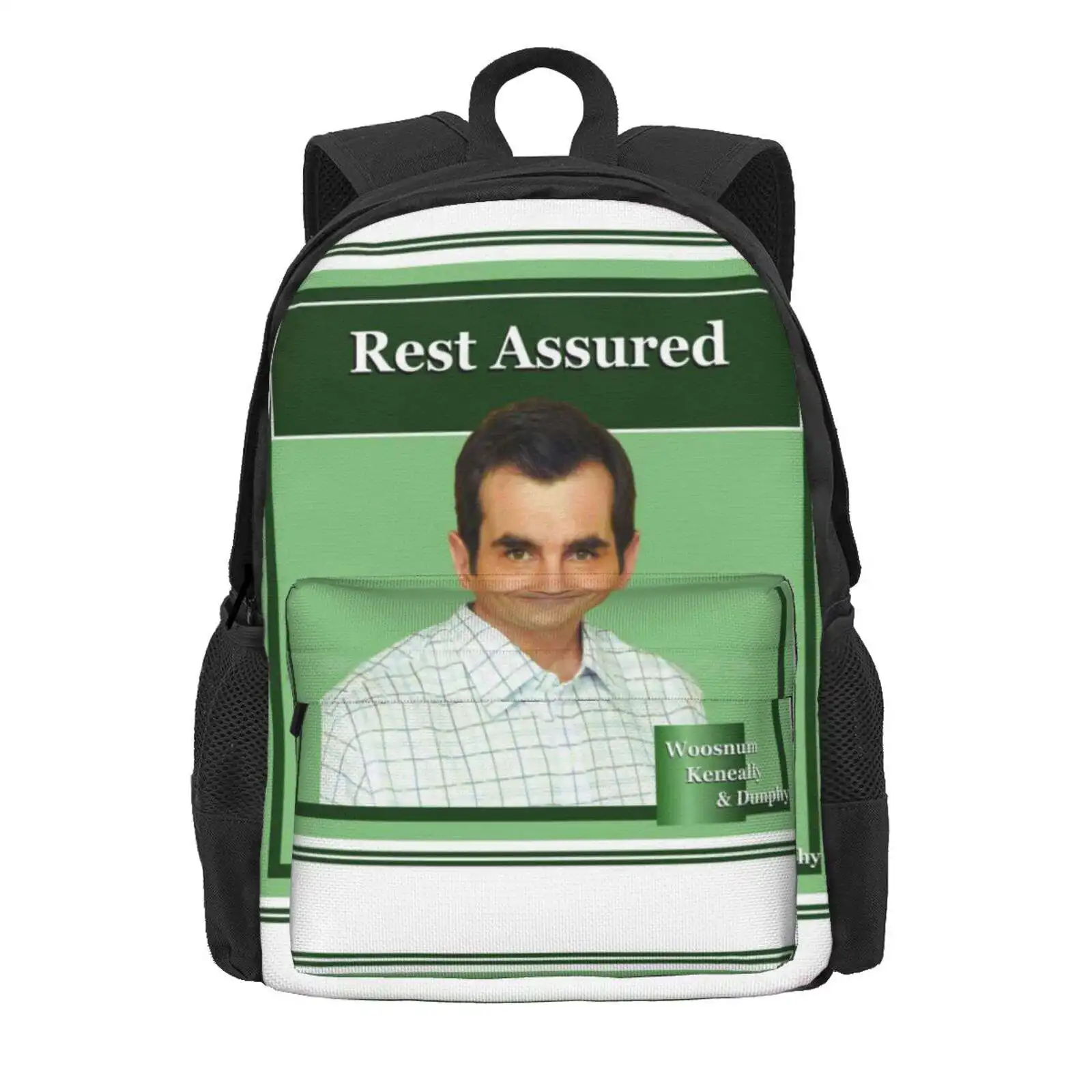 Phil Dunphy Rest Assured Hot Sale Schoolbag Backpack Fashion Bags Modern Family Phil Dunphy Claire Dunphy Gloria Mannu Mofy