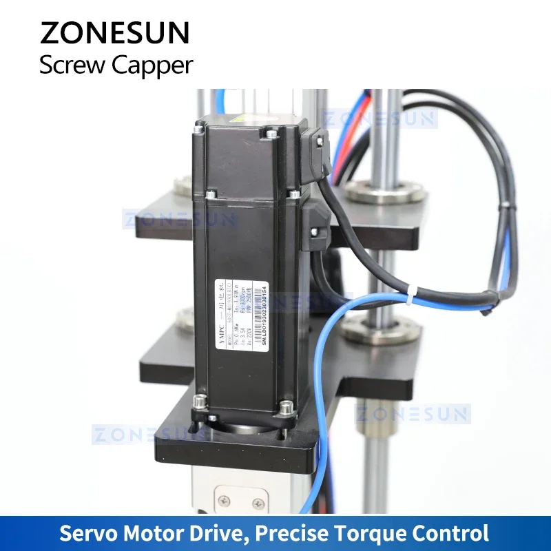 Zonesun Automatic Bottle Capper Tabletop Capping Machine Bottle Sealer Capping Equipment Servo Motor ZS-XG0001