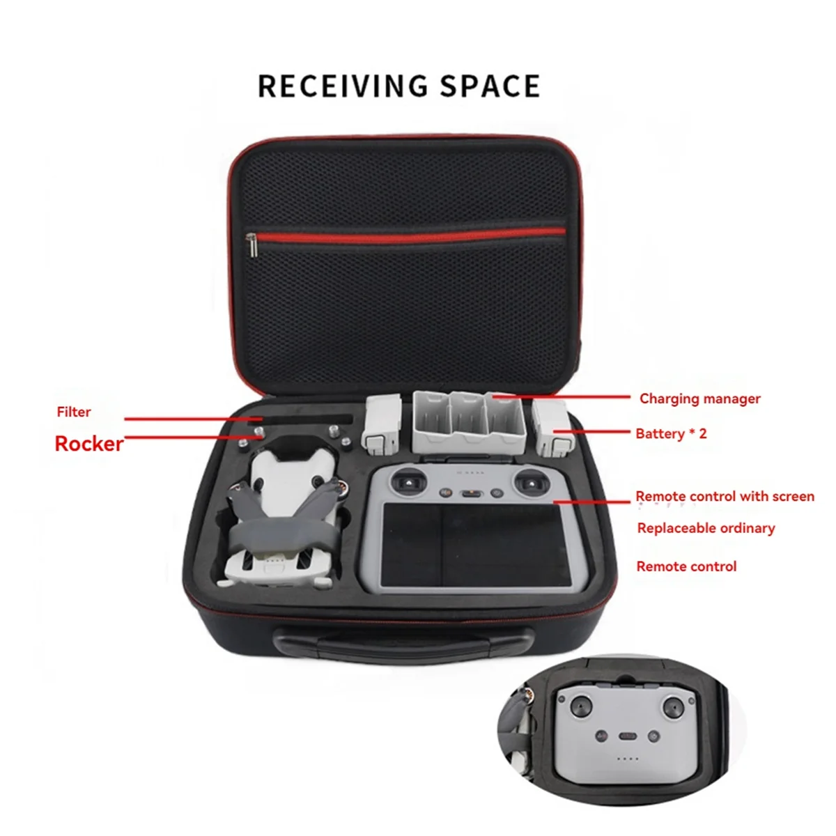 New Portable Storage Bag for DJI Mini 4 Pro Carrying Case Handbag Backpack Shoulder Bag