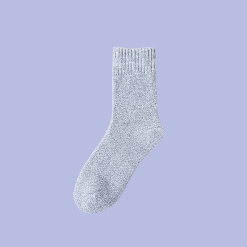 5/10 Pairs 2024 New Fashion Breathable Cashmere Warm Socks Thick Long Men's Casual Socks Rabbit Wool Men's Middle-Tube Socks