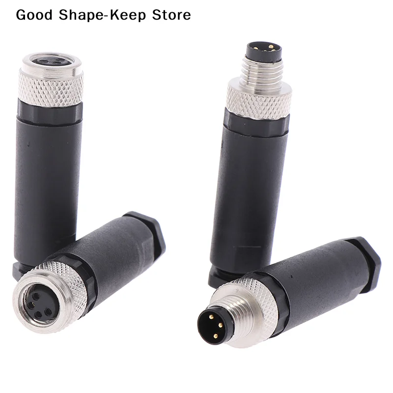 daily1Pc M8 Sensor Connector 3/4 Pin Male/Female Straight Angle PlugDaily products