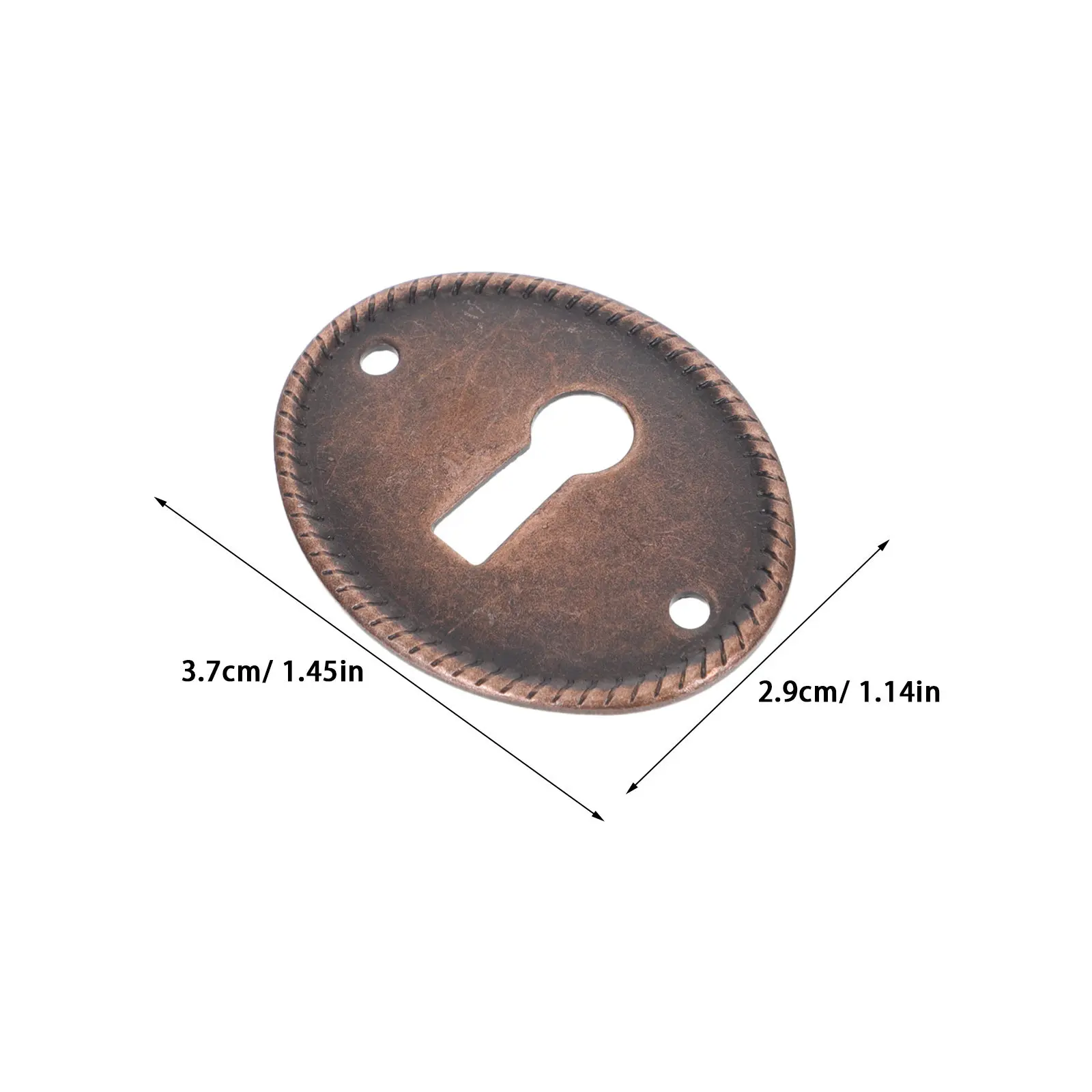 20 Pcs Vintage Keyhole Cover Cabinet Access Decorative Door Lock Plate Hardware Metal Keyholes Dressers Slot