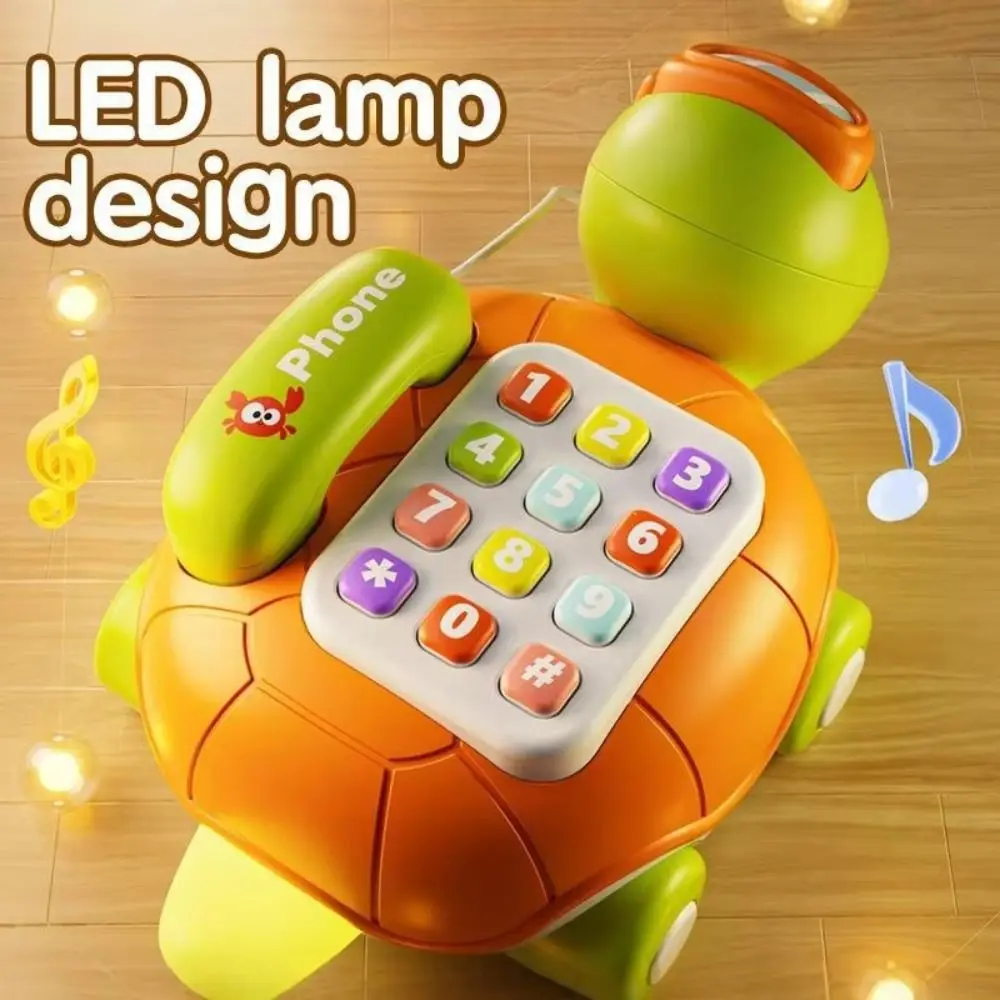 ABS Musical Turtle Crawling Baby Toys Simulation Puzzle Baby Piano Music Light Early Educational Music Voice