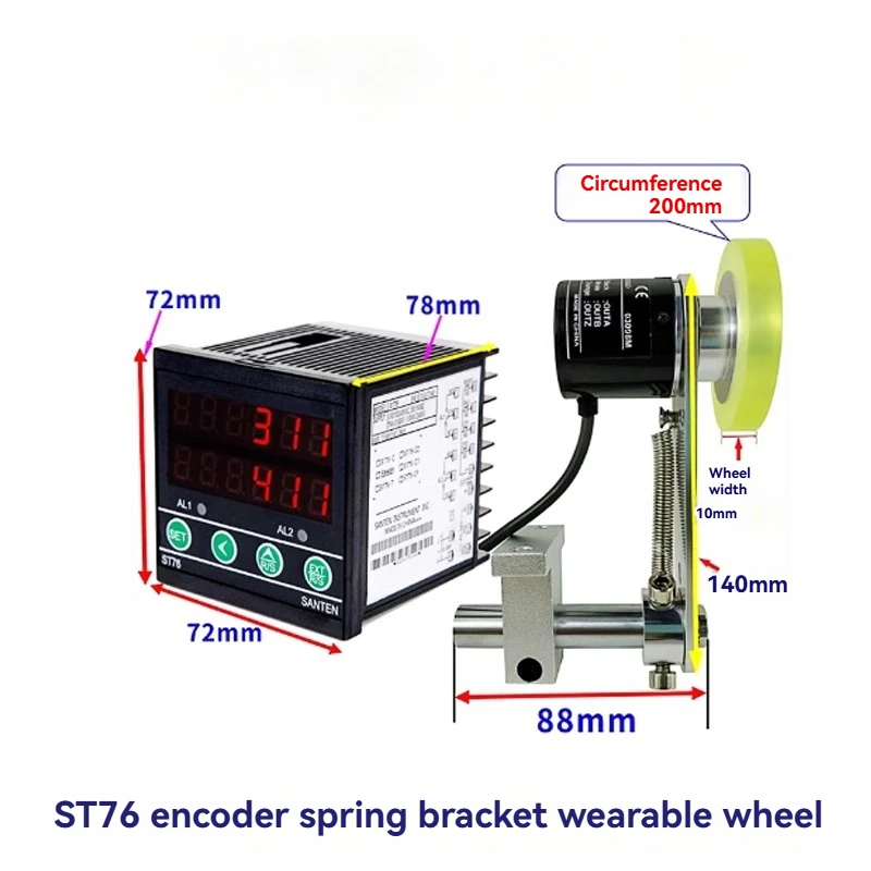 

Meter Counter Roller Type High-precision Electronic Digital Display Length Counter Encoder Control ST76 Edge Banding Machine